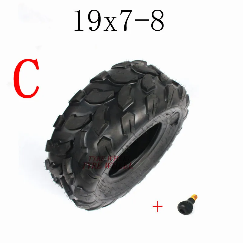 19x7. 00-8 дюймов ATV вакуумные шины четыре колеса Vehcile подходит для мотоцикла для 50cc 70cc 110cc 125cc маленькие ATV передние или задние колеса