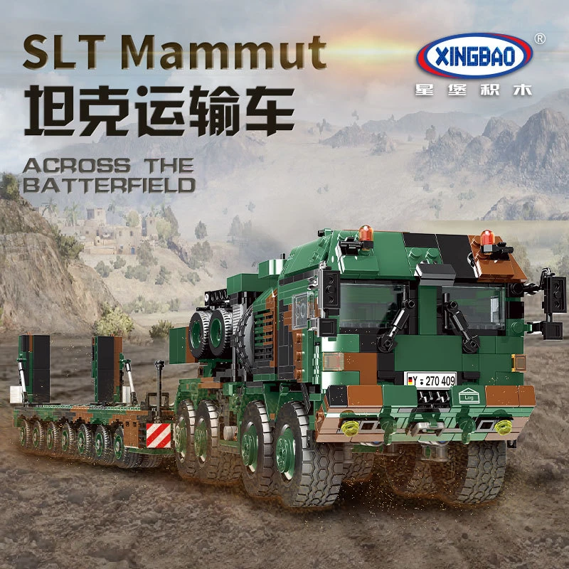 Nuovo Xingbao Germania Mlitary Armi Serie 1912 Pz Slt2 Mammut Carro Armato Trasporto Rimorchio Building Blocks Mattoni Modello Militare Kit