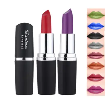 

New Brand Makeup Lip Stick Sexy Vampire Batom Lipstick Party Makeup Black Red Dark Purple Green Blue Lipsticks Lip Cosmetics