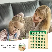 Table de multiplication de mathématiques 9x 9, jouets en bois pour enfants, nouveauté Montessori, matériaux d'apprentissage numérique, éducation précoce,