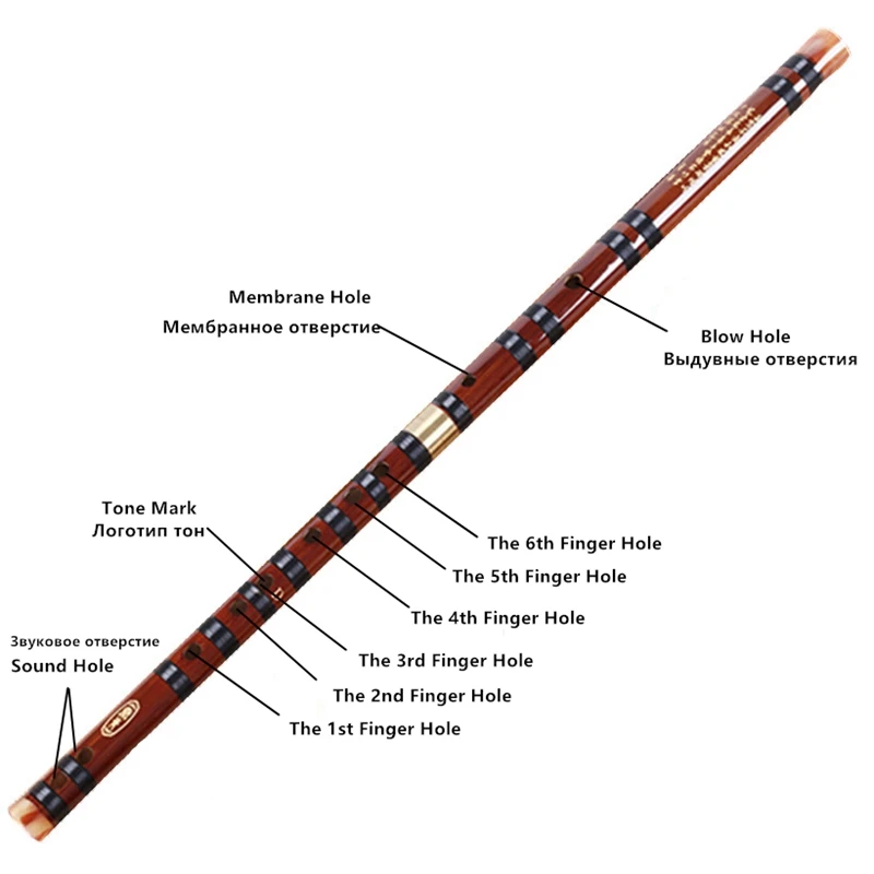 Бамбуковые музыкальные инструменты, флейта китайский Dizi поперечные