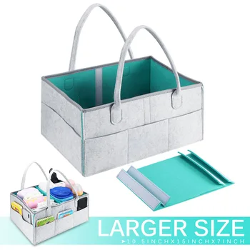 

Diaper Caddy Organizer Portable Felt Storage Bag Children Toys Storage Organizer Nursery Bin Storage Bag For Mom Newborn Kids