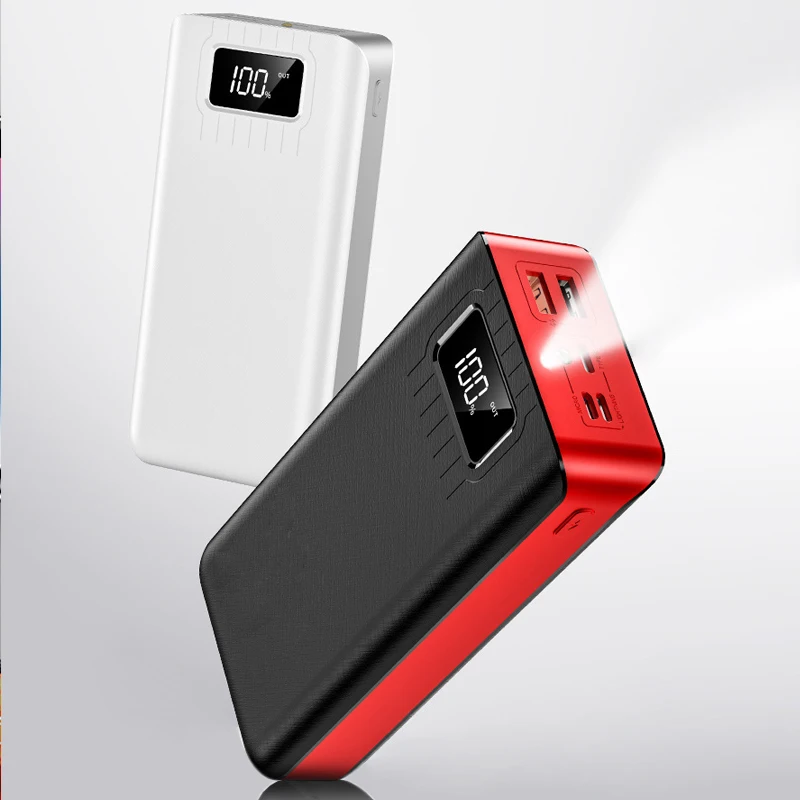 Быстрое зарядное устройство 30000 мАч TypeC Micro USB power Bank светодиодный портативный