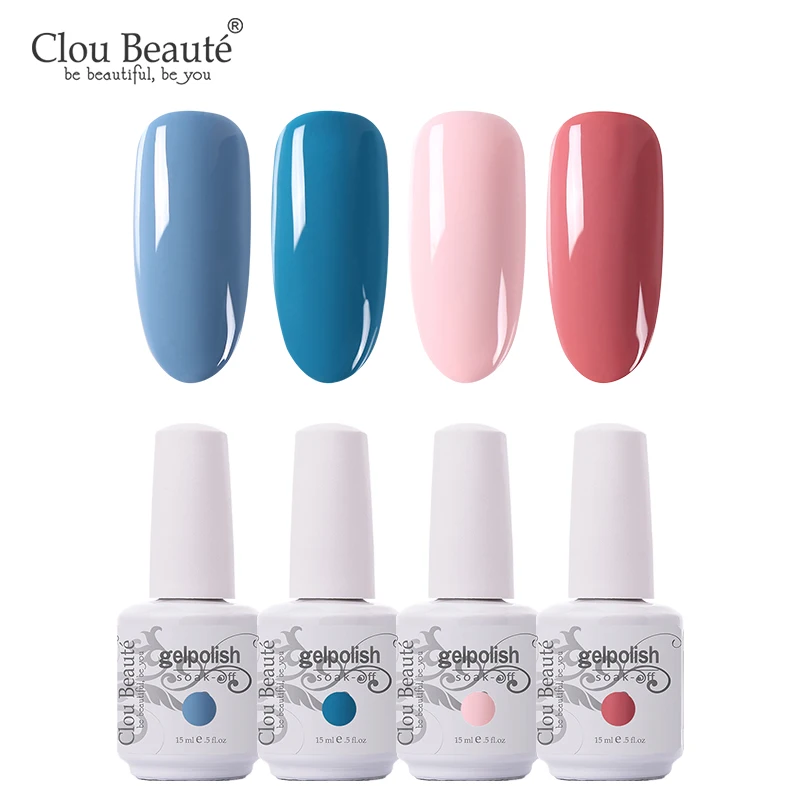 

Clou Beaute Gel Nail Polish Manicure Set 131 Color Top Coat Nail Paint Extension Art Gel Lacquer UV LED Lamp Design Nail Acrylic