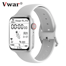 Vwar fly5 relógio inteligente série 6 com gps siri bluetooth chamada smartwatch iwo 16 pressão arterial para apple xiaomi telefone vs w56 w66