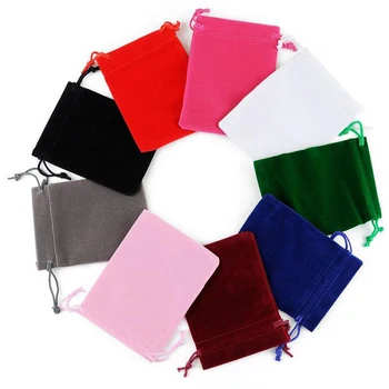 

10pcs 5x7cm 7x9cm 8x10cm 9x12cm Coloful Velvet bag Jewelry Packing Velvet Drawstring Pouches Gift Bags Can customized
