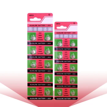 

50PCS Alkaline Batteries AG2 1.5V G2 396A LR726 SR726W GP397 1164SO SR59W SR726 Coin Button Cell Watch Toys Clocks Computer