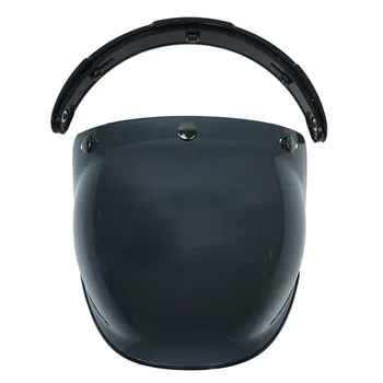 

Dustproof Riding 3 Snap Motorcycle Helmet Open Face With Bracket Flip Up Windshield Bubble Visor Scratch Resistant UV Protection