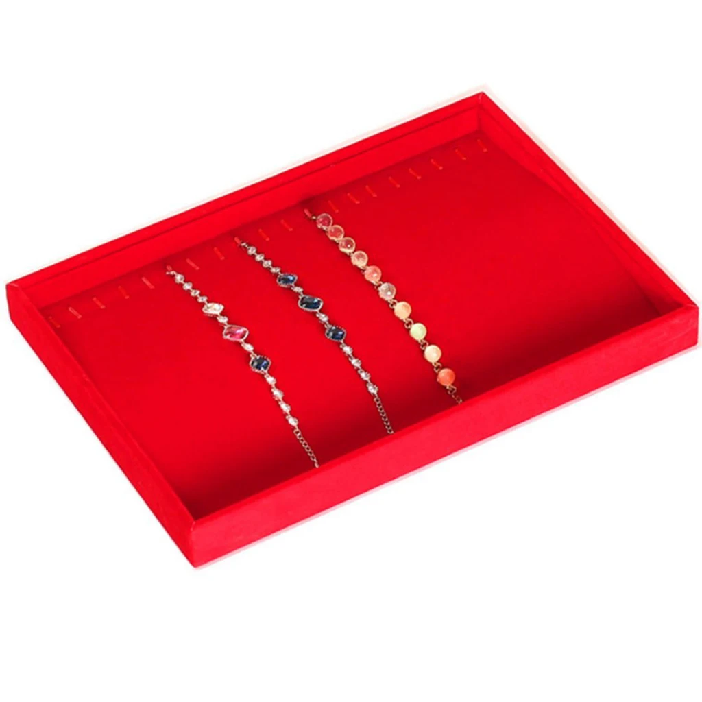 Ring Earring Necklace Jewelry Display Organizer Box Tray Showcase Holder