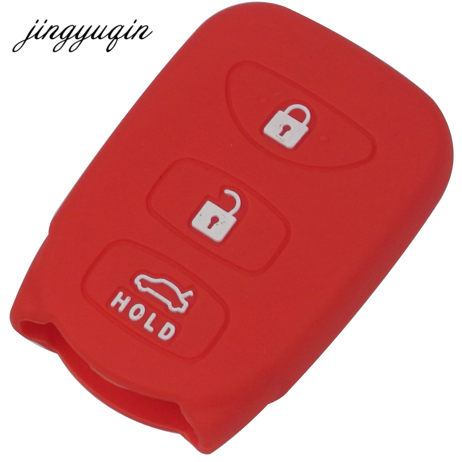 Red 30 шт. 4 кнопки силиконовый для ключа автомобиля чехол Корпус fob для hyundai Feisi Elantra Long Move case - Color Name: Red