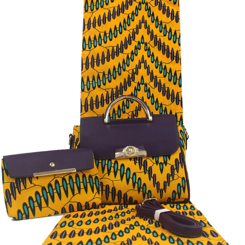Высокое качество воск с 1 шт сумка Африканский Воск принты ткань женские вечерние сумки H171106 - Цвет: 15