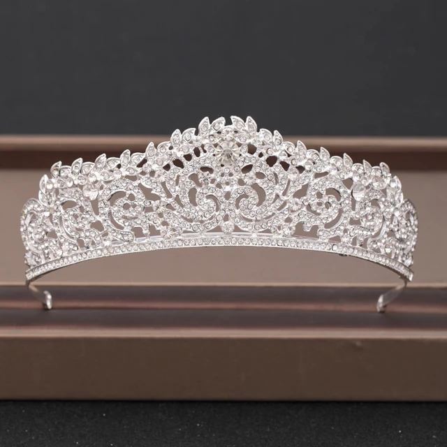 Wedding Crown Hair Jewelry Bridal Headpiece woman Baroque Rhinestones Crystal Tiaras Bride Party Crowns Wedding Hair Accessories Silver