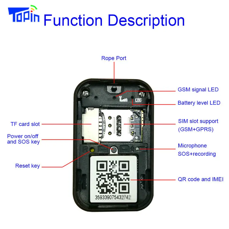Gps трекер GW07 GSM Wi Fi LBS локатор SOS двусторонняя связь веб приложение для
