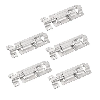 

uxcell Door Slide Latch Lock, 3-inch Stainless Steel Security Barrel Bolt, 5 Pcs