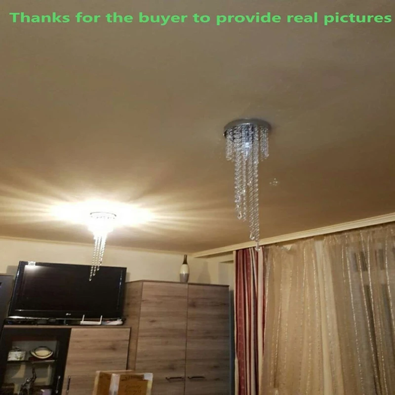 Modern Chrome Lustre Led Crystal Ceiling Lights Lighting Fixture Ceiling Lamp Crystals Aisle Lights