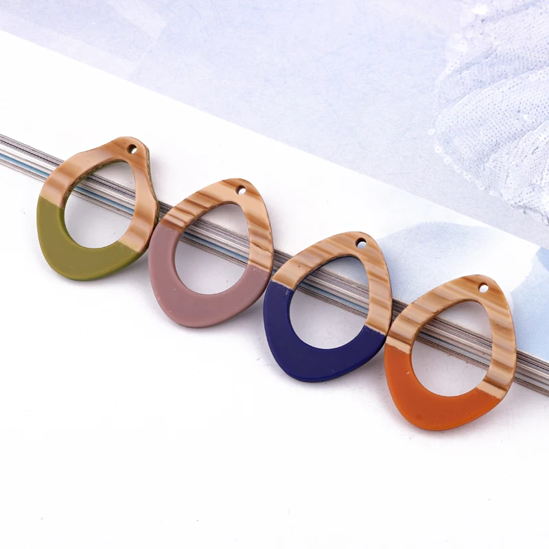 

3pcs Bohemia Drop Earring Resin Charms Hollow Jewelry Findings DIY Vintage Pendant Necklace Keychain Handmade Accessories F524