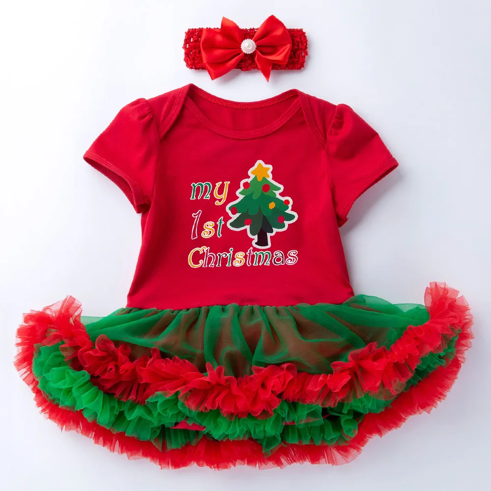 102408 D Baby dress Рождественское платье для малышей красное рождественское платье для маленьких девочек от 0 до 18 месяцев, платье-пачка с короткими рукавами Vestidos para navidad de bebes - Цвет: 102408 D Baby dress
