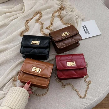 

High-quality bag Western female bag 2020 new Korean version of the wild messenger bag diamond chain fashion small square bag