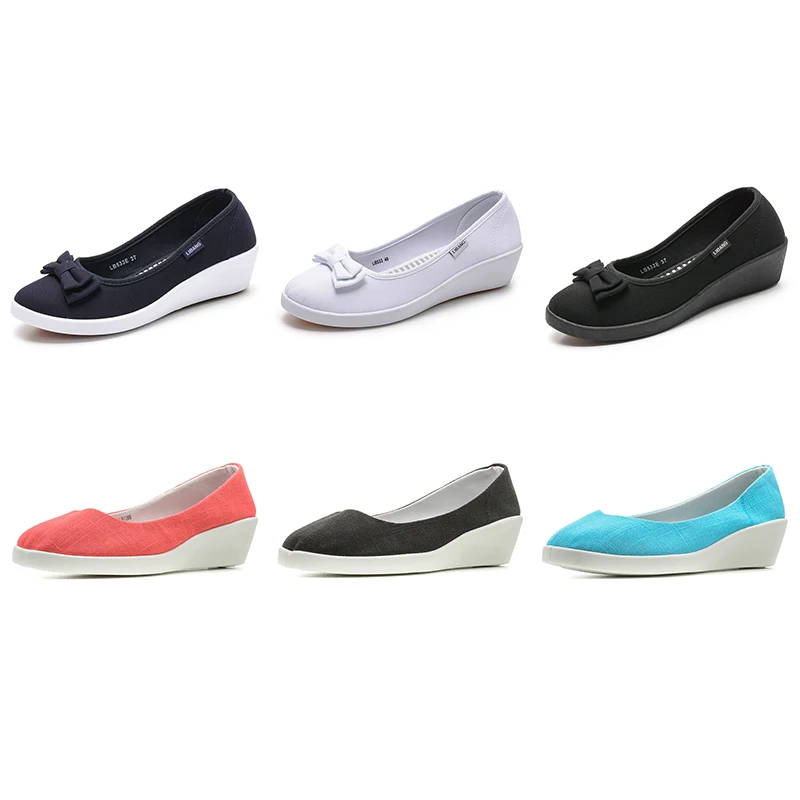 Туфли лодочки женские холщовые на платформе с бантом|shoes quality|shoes withshoes with bow |
