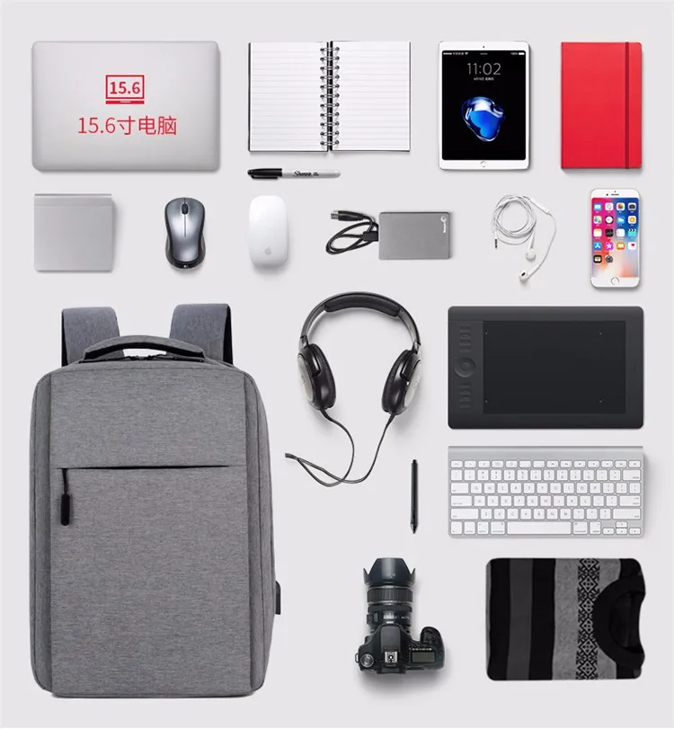

Men Casual Business Large Capacity Backpack-Processing Printed Logo