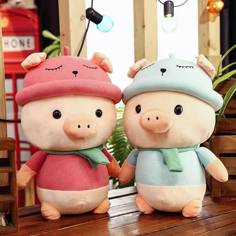 Appease Sleeping Doll Beautiful Graceful Back Cushion Kawaii Stuffed Pig Toys Lovely Doll for Pillow-holder Window Decoration - Цвет: Green-25cm