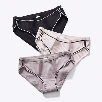 

2020 Sexy Underpants Solid Low-Waist Comfort Female Fashion Intimates Cotton Panties For Women Seamless Briefs Underwear XXL