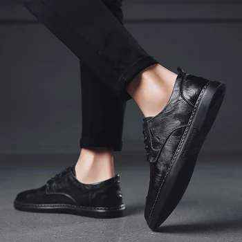 

casual casuales 2020 sapato zapatos cuero for shoes men hombre wear breathable blade leather new summer black informales man de