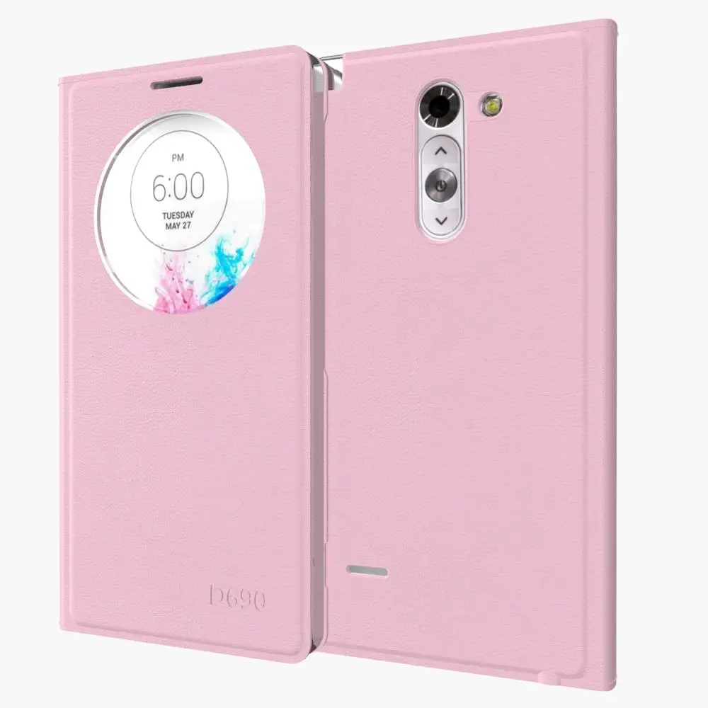 Модный чехол с окошком для LG G3 Stylus D690 D690N Роскошный кожаный флип сумка мобильного