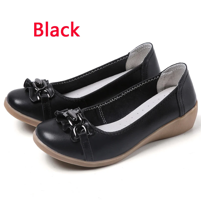 

women's shoes Spring and summer 2020 new set foot shoes for middle-aged and old mothers fashion shallow mouth thick soled shoebn
