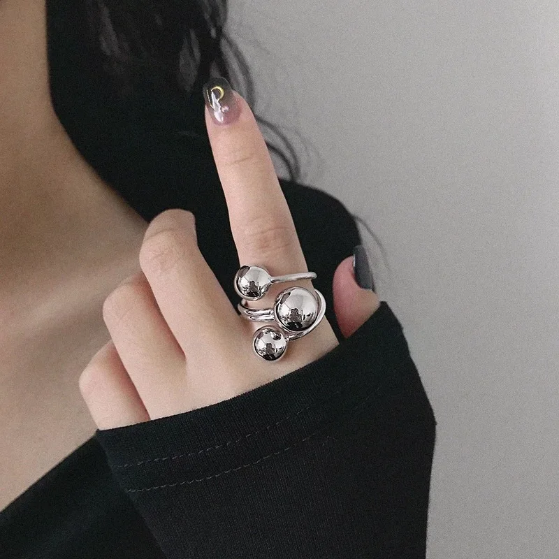 Geometric Irregular Exaggerated Metal Rings for Women Shiny Gold Silver Color Punk Rings Jewelry Accessories Gifts gold color rings silver ring finger ring gold color ring adjustable rings
