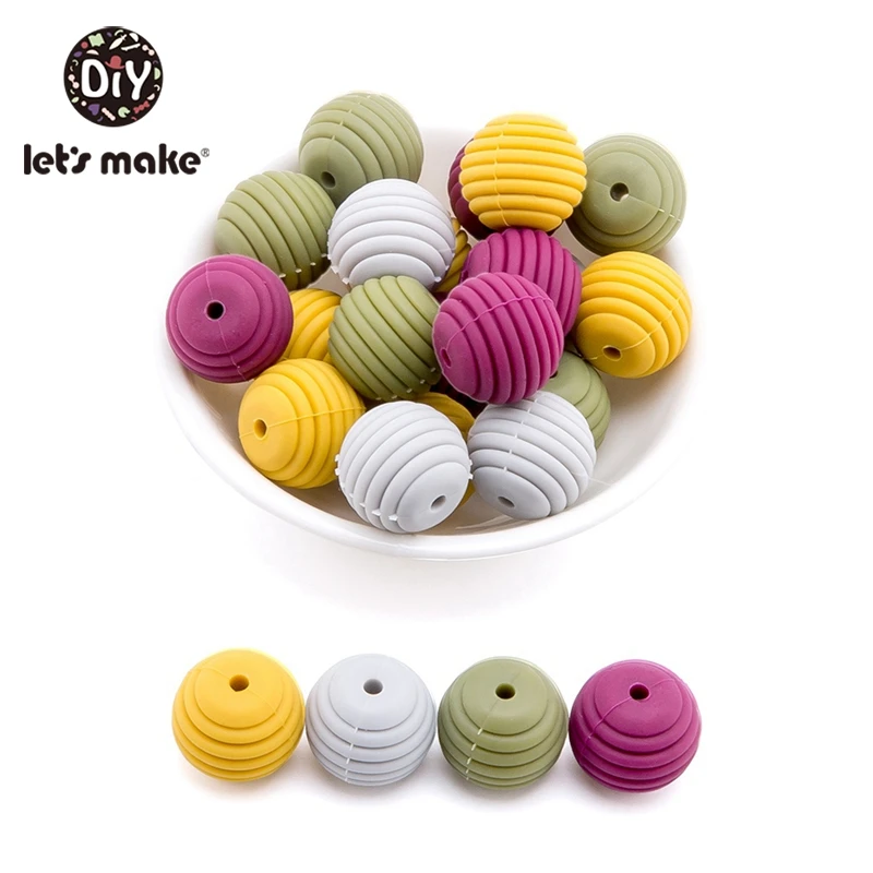 19GJ0011 Let'S Make винт, 100 шт., 15 мм, Прорезыватель для зубов, детские игрушки, сделай сам, бусины, силиконовый Прорезыватель для малышей, для младенцев, пищевой зубной прорезыватель для малышей, игрушка - Цвет: 19GJ0011