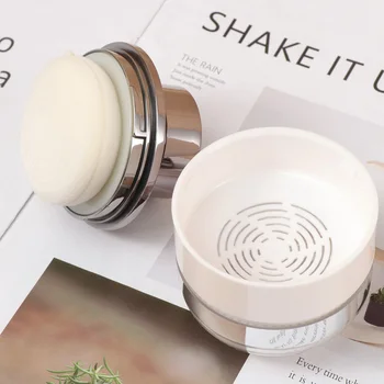 

15G Empty Loose Powder Storage Box Simple Makeup Container Box Refillable Cosmetic Powder Case with Powder Puff for Travel Trip