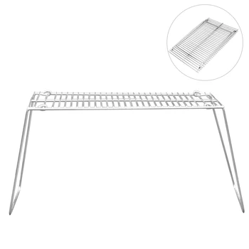 

Outdoor Portable Folding Charcoal BBQ Grill Stainless Steel Picnic Barbecue Camping Picnic Hiking Pot Stand Support Stove Rack
