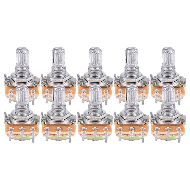 Fashion10pcs 5K ohm 6 мм сплит внахлест вал одиночный линейный поворотный