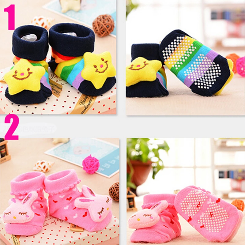 Cartoon Baby Floor Socks Anti-slip Warm Soft for Newborn Infant Toddler Socks Autumn Winter Cotton Breathable Foot Socks