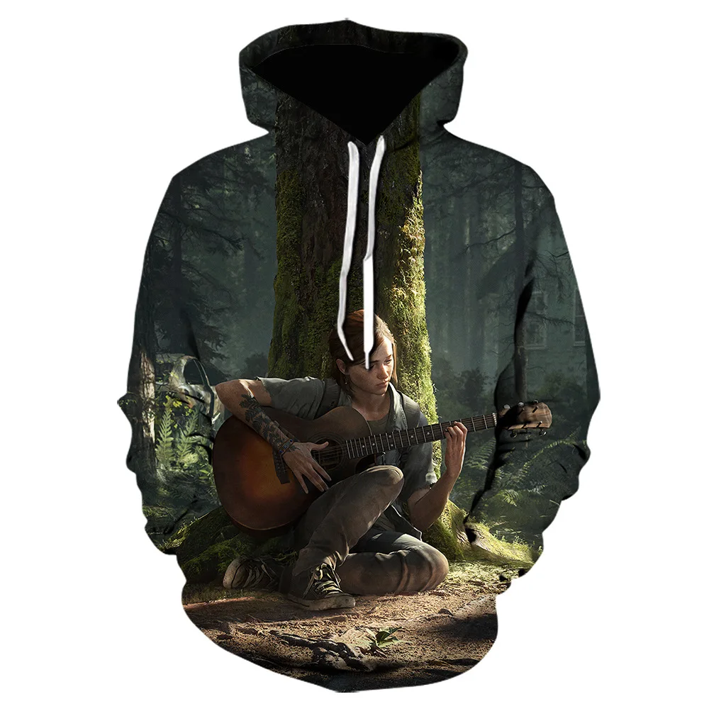 The Last Of Us: Part Ii Cosplay Erie Costume Felpa Con Cappuccio Stampata In 3D Giacca Uomo Donna Halloween Party Prop