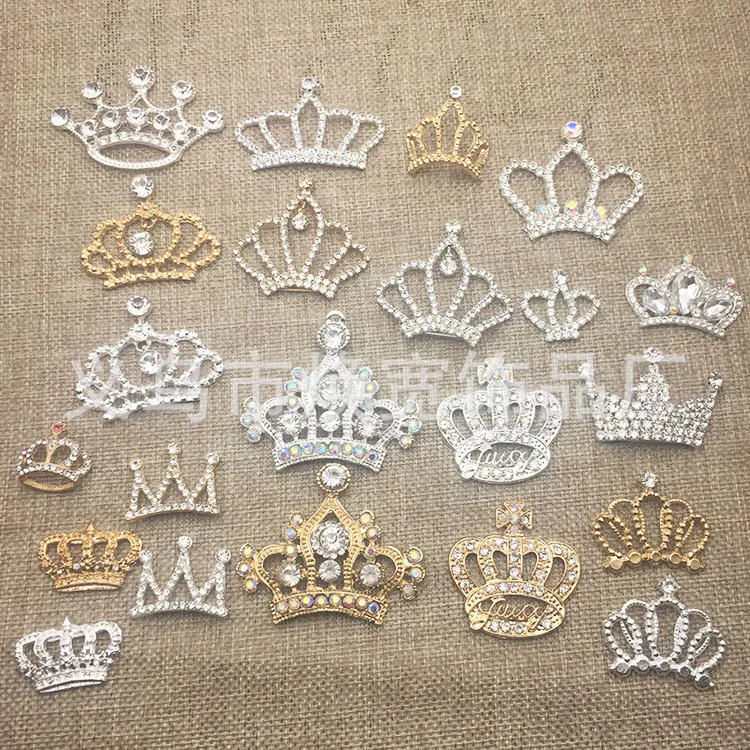 Маленькая Корона коллекция буквенная жемчужная корона DIY красота ручной работы наклеивающиеся кристаллы материал аксессуары
