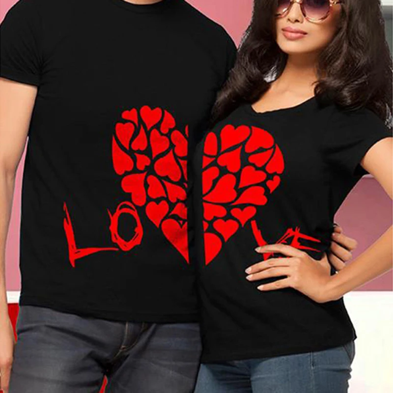 red couple shirts