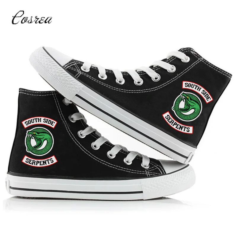 

Riverdale Printing Cartoon High Top Breathable Canvas Uppers Sneakers Student Personalise Fashion South Side Serpents Riverdale