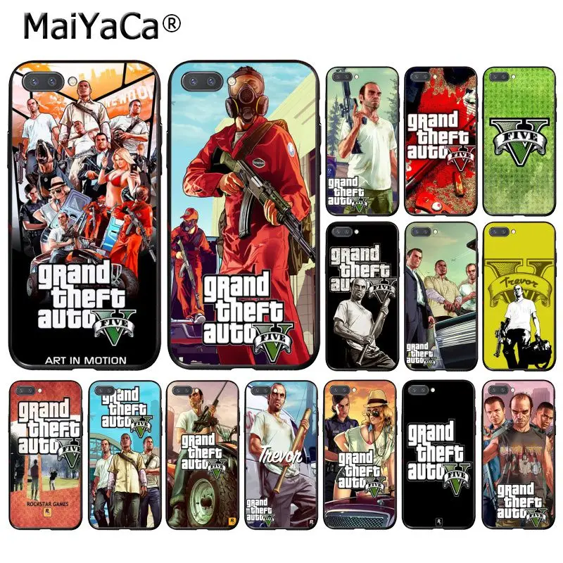 MaiYaCa Gta 5 Grand Theft Auto V чехол для телефона Huawei Honor 8X 9 10 20 Lite 7A 8A 5A 7C 10i 9X Pro Play 7C|Бамперы| |