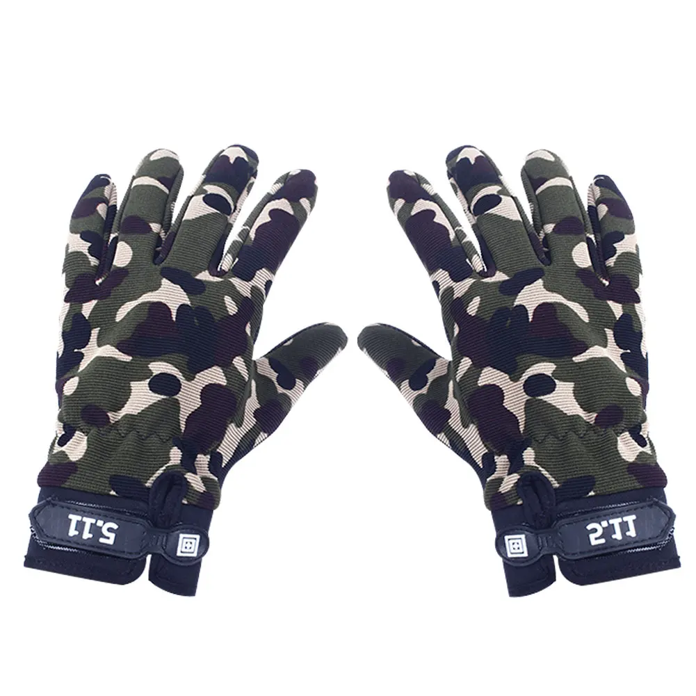 camouflage Теплые перчатки для верховой езды из микрофибры, 3 размера на открытом воздухе, защита рук, перчатки для гонок, прочные спортивные Нескользящие - Цвет: camouflage
