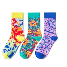 Новые женские модные креативные хлопковые дезодорирующие комфортные Дышащие Носки с рисунком