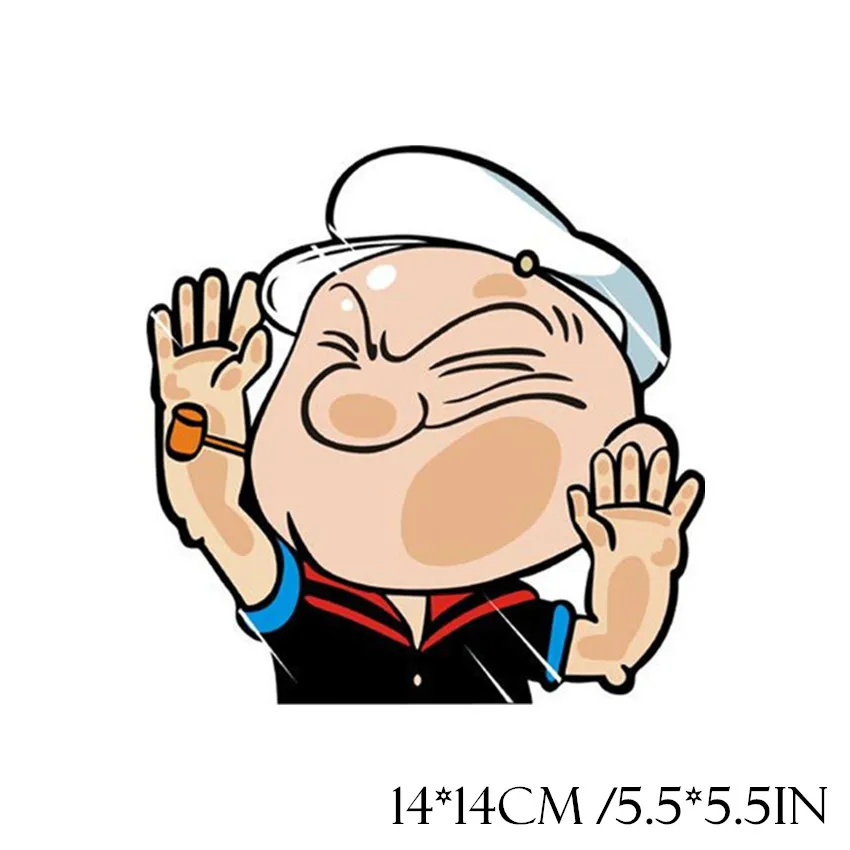 S942 Popeye Супер Смешные Черепашки Ниндзя коллид стекло для стайлинга автомобиля 3d Виниловые наклейки для дома стены двери окна украшения мультфильм Плакат Фреска - Цвет: S942 Popeye