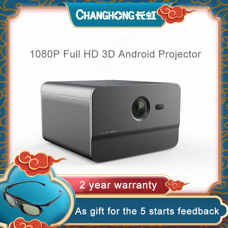 Changhong C300 DLP 1080P проектор Full HD 800 ANSI с Android Wifi домашний кинотеатр Поддержка 3D 4K ТВ смартфон проектор| | | АлиЭкспресс