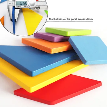 

Shape Puzzle Educational Toy Wooden Pattern Blocks Animals Jigsaw Puzzle Sorting and Stacking Games FJ88