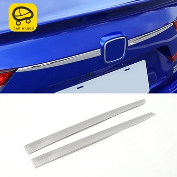 

CARMANGO for Honda Accord 10th 2018-2020 Car Styling Trunk Decoration Pad Chrome Cover Trim Frame Sticker Exterior Accessories