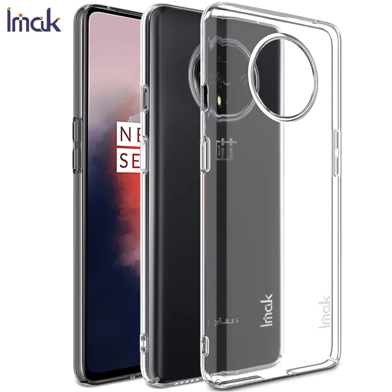 For Oneplus 7T Case Cover IMAK Transparent Wear-resisting PC Hard Case For Oneplus 7T Crystal Cover For Oneplus 7T