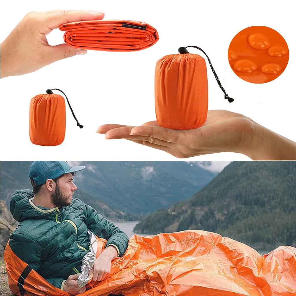 Flannel Sleeping Bag Outdoor Survival Thermal Travel Hiking Camping Envelope