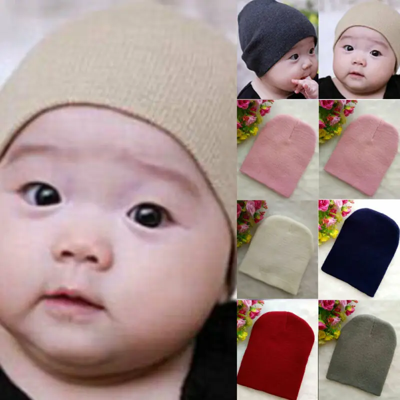 Нескользящая обувь для новорожденного ребенка, для мальчиков и девочек, однотонная серая хлопковая зимняя теплая шапочка узлом хлопковая шляпа Мягкая Кепки Младенцы шляпа 8 цветов
