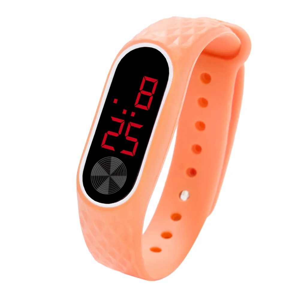 Светодиодный спортивный браслет с цифровым дисплеем, многоцветные силиконовые электронные часы, спортивные электронные часы 4 поколения, часы 50 - Цвет: Color as shown
